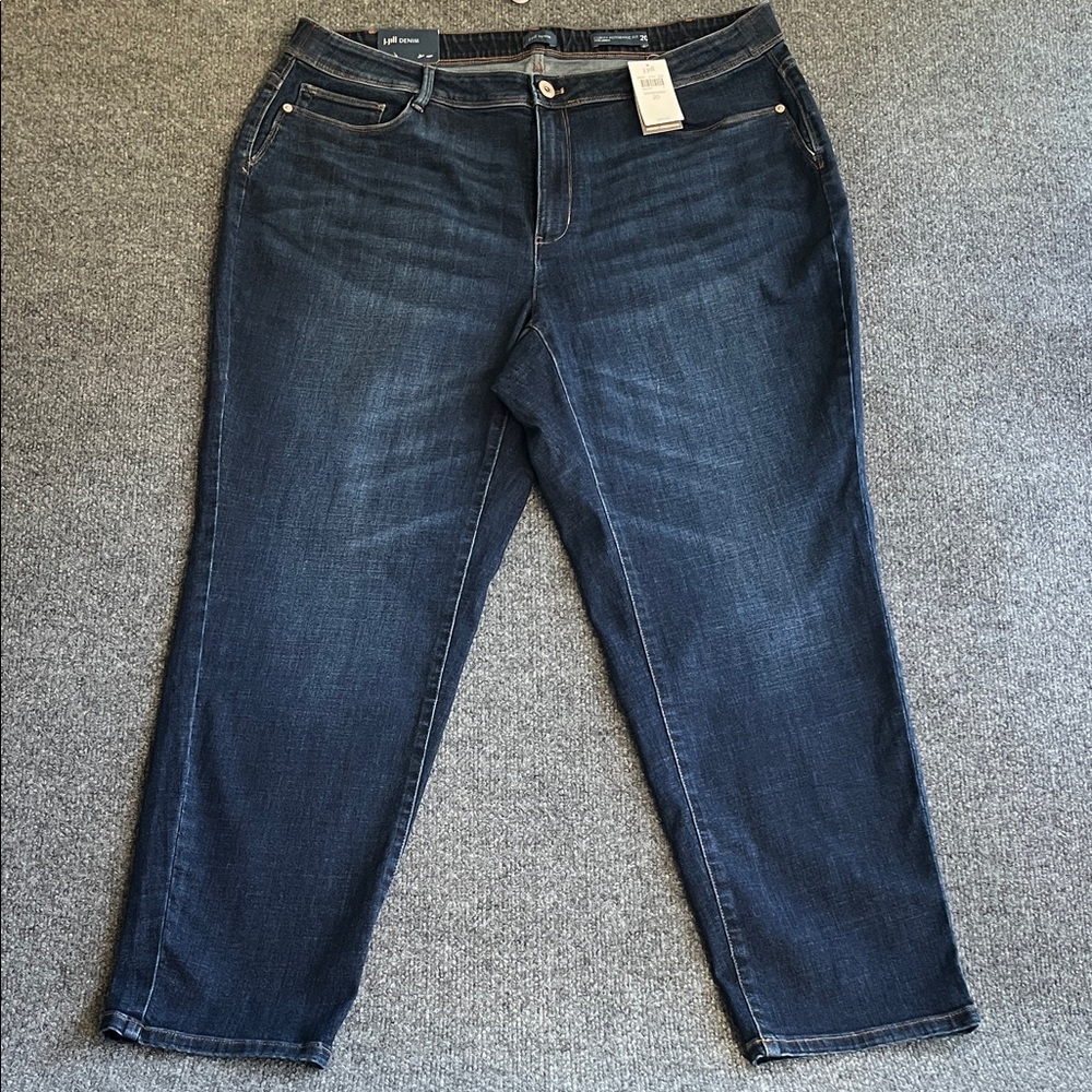 J Jill Denim Curvy Authentic Fit Slim Ankle Dark Blue- Classic Stretch Denim NWT